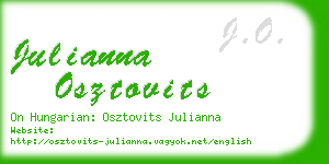 julianna osztovits business card